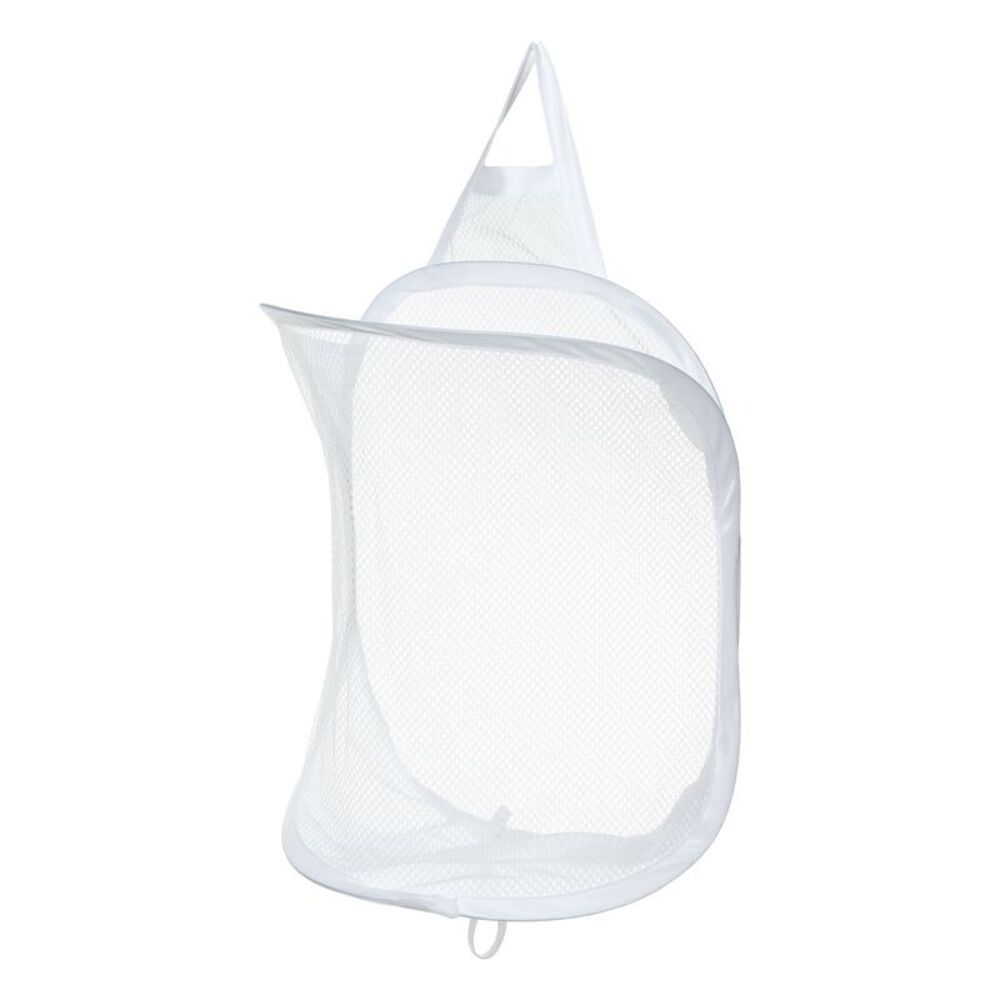 1 Pc 20L Wall-mounted Folding Laundry Basket Hamper for Bathroom White